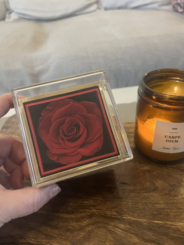 ROSE ROUGE ETERNELLE DANS UNE BOITE A BIJOUX – Image 8
