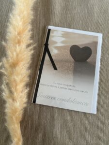 CARTE DE CONDOLEANCES 08 – TU NOUS AS QUITTES…