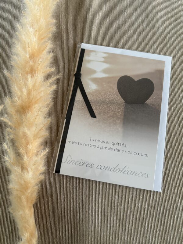 CARTE DE CONDOLEANCES 08 - TU NOUS AS QUITTES...