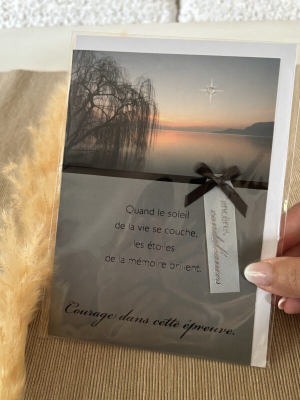 CARTE DE CONDOLEANCES 07 - QUAND LE SOLEIL... – Image 2