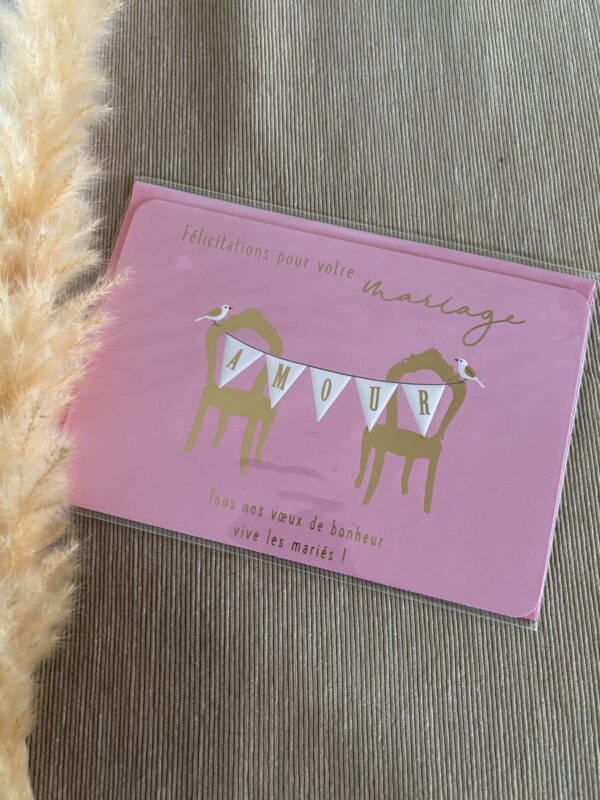 CARTE 03 : FELICITATIONS POUR VOTRE MARIAGE...