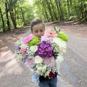 BOUQUET COEUR XL - FLEURS VARIEES