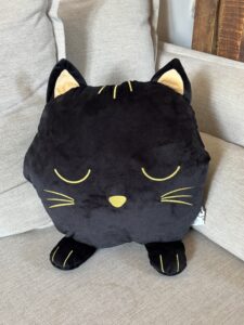 COUSSIN PLAID CHAT NOIR