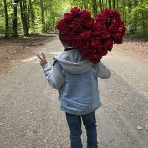 BOUQUET COEUR LOVE - ROSES ROUGES