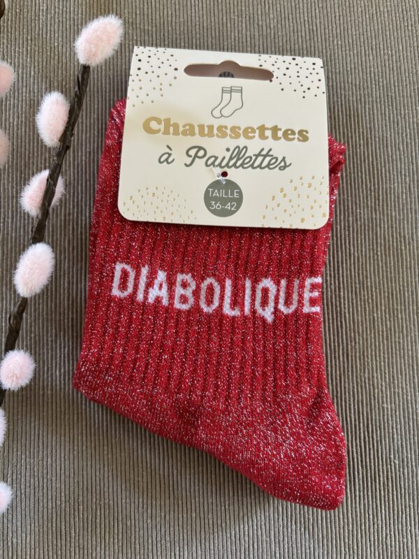 DIABOLIQUE - CHAUSSETTE A PAILLETTES – Image 2