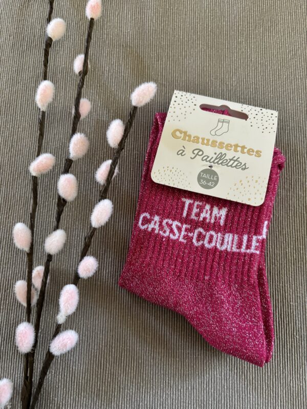 TEAM CASSE COUILLE - CHAUSSETTE A PAILLETTES
