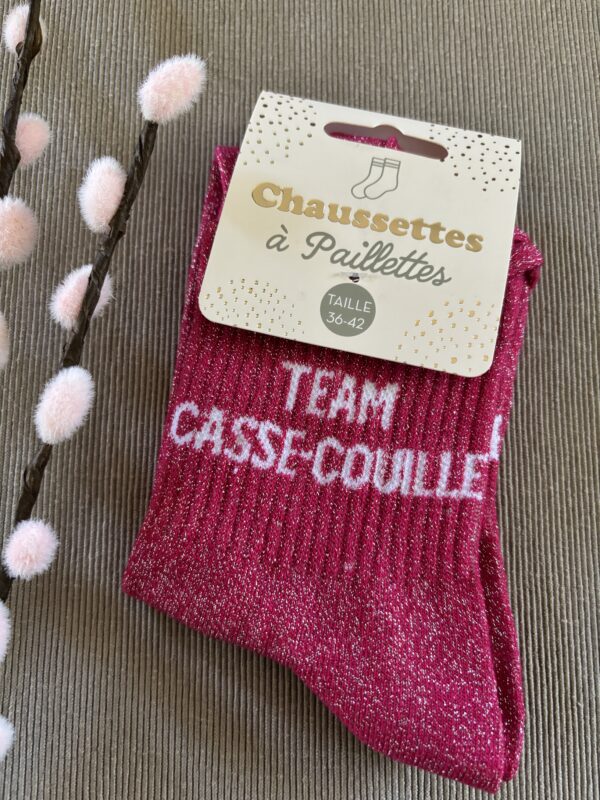 TEAM CASSE COUILLE - CHAUSSETTE A PAILLETTES – Image 2