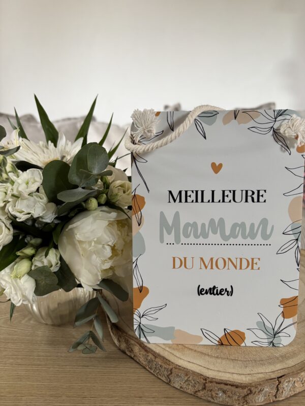 PLAQUE EN METAL - MEILLEURE MAMAN