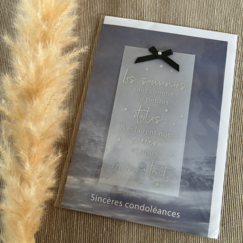 CARTE DE CONDOLEANCES 01 - LES SOUVENIRS...