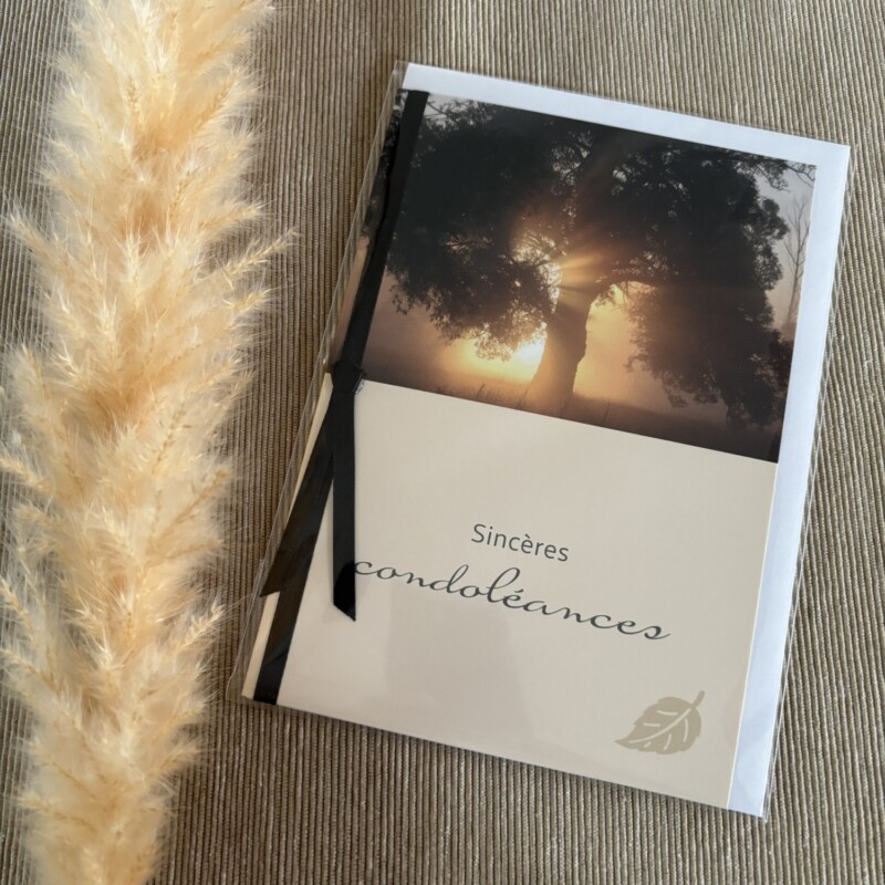 CARTE DE CONDOLEANCES 04 - SINCERES CONDOLEANCES...