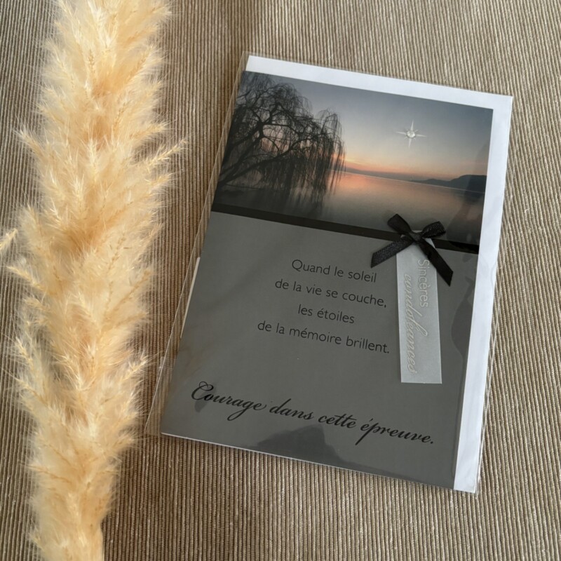 CARTE DE CONDOLEANCES 07 - QUAND LE SOLEIL...