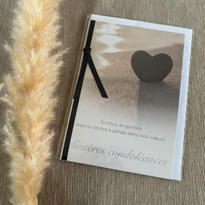 CARTE DE CONDOLEANCES 08 - TU NOUS AS QUITTES...