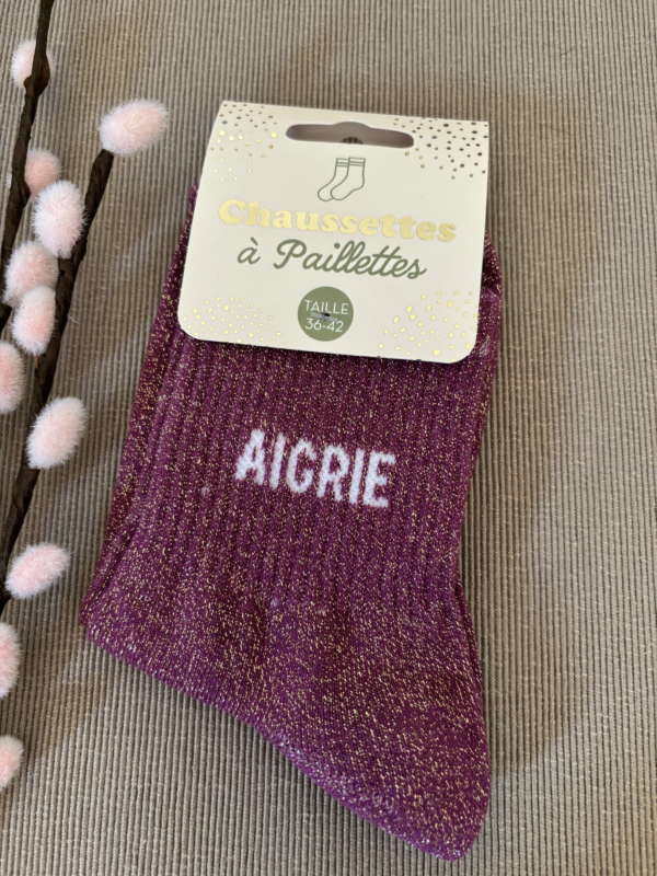 Chaussette paillette aigrie 2