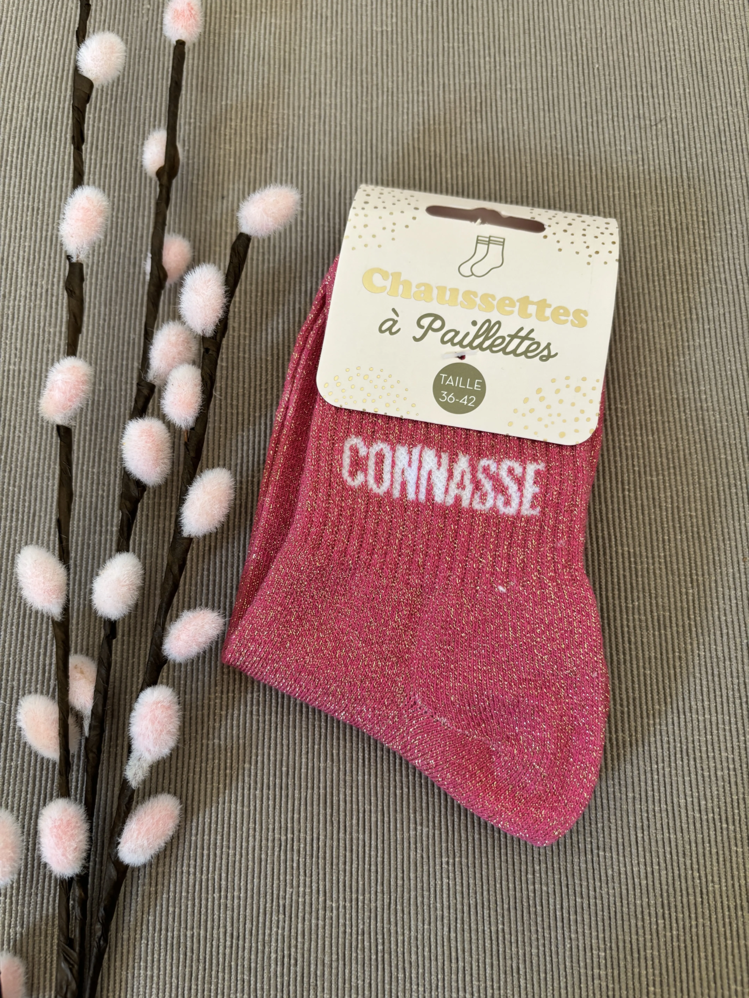 Chaussettes à Paillettes "connasse". Brillantes, Originales & Assumées