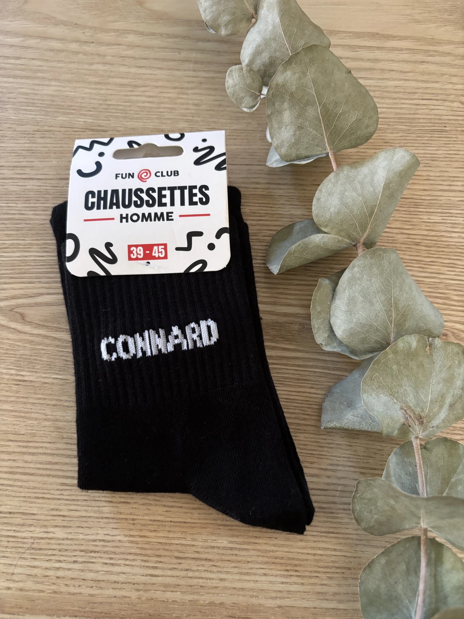 Chaussettes Homme Fantaisie « Super Connard » – Modèle Tricolore Décalé