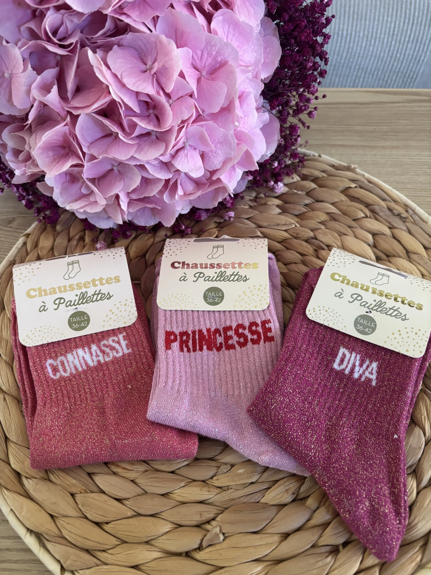 3 CHAUSSETTES OCTOBRE ROSE