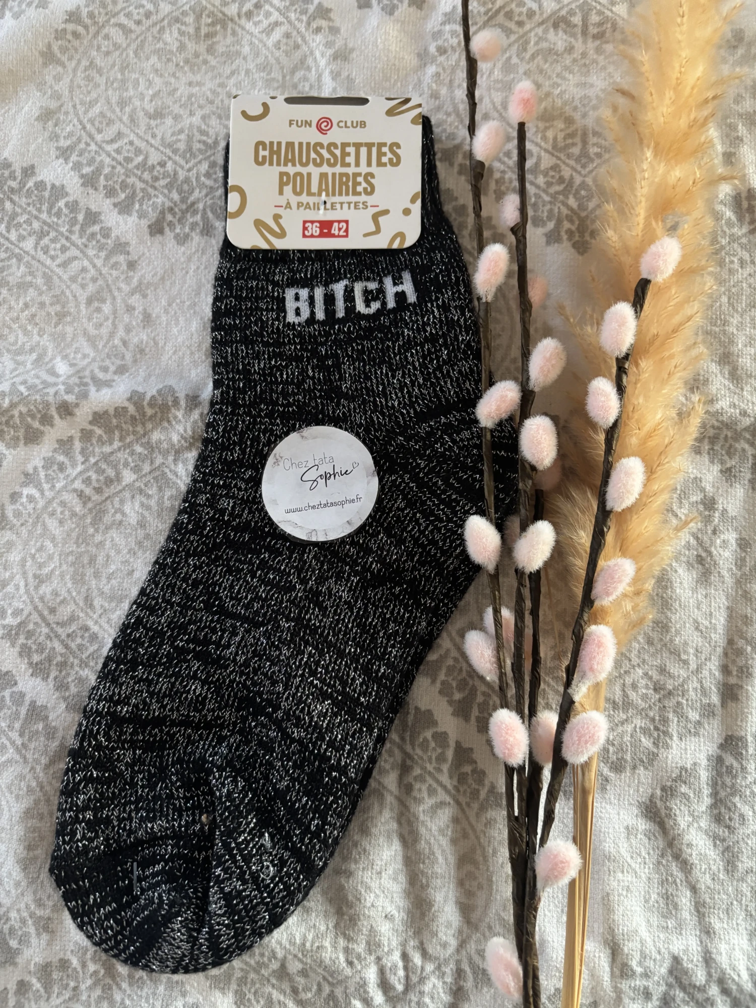 POLAIRE BITCH CHAUSSETTE A PAILLETTES