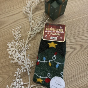 SAPIN CHAUSSETTE A PAILLETTES NOEL