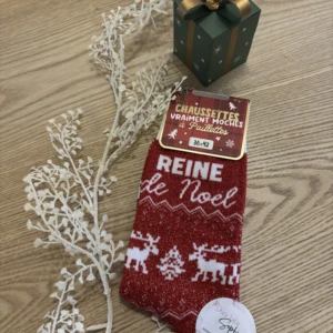 REINE DE NOEL CHAUSSETTE A PAILLETTES NOEL