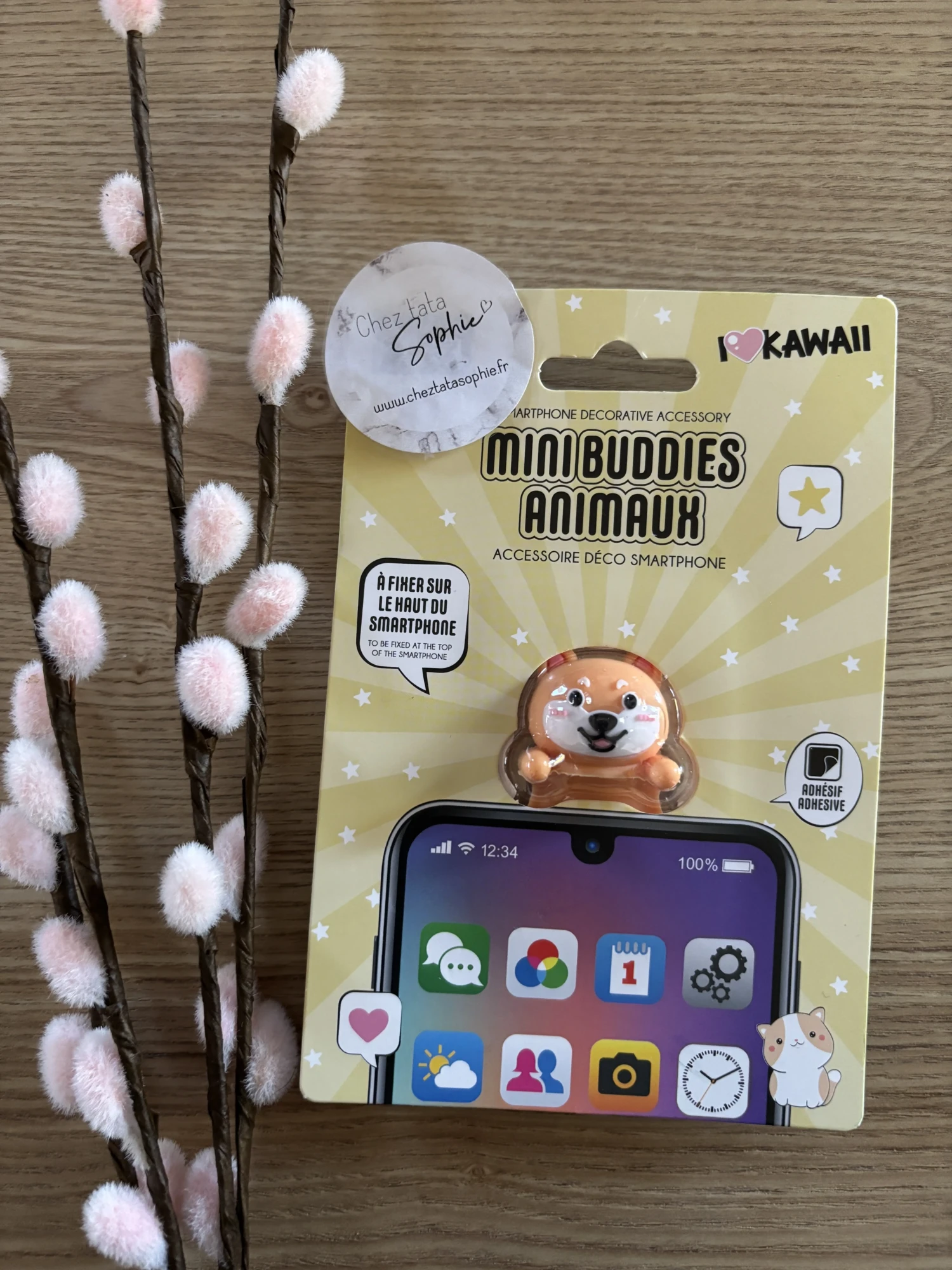 Coque Téléphone DIY - Kit Bricolage Avec Charme Chien Fromage Bonbon, Jaune Crème, Neuf
