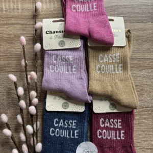 CASSE COUILLE CHAUSSETTES A PAILLETTES