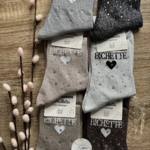 CHAUSSETTES STRASS BICHETTE A PAILLETTES [6 COULEURS ]