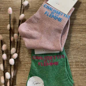 CHAUSSETTES DE LA FLEMME CHAUSSETTES A PAILLETTES