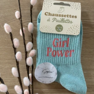 GIRL POWER - CHAUSSETTE A PAILLETTES