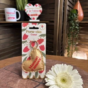 PORTE CLES COEUR MAMAN