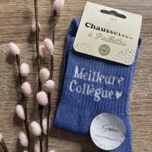 MEILLEURE COLLEGUE - CHAUSSETTE A PAILLETTES