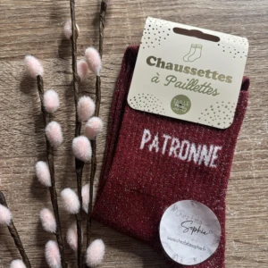 PATRONNE - CHAUSSETTE A PAILLETTES