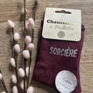 SORCIERE - CHAUSSETTE A PAILLETTES