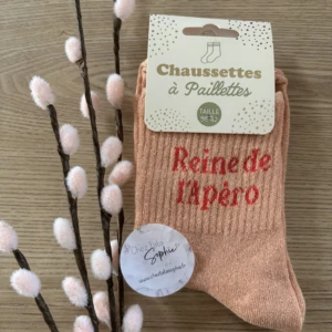 REINE DE L'APERO - CHAUSSETTE A PAILLETTES