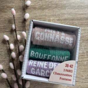 COFFRET ANTI CONNASSE CHAUSSETTE A PAILLETTES