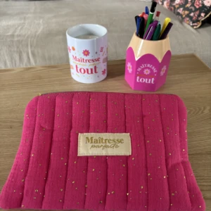 POCHETTE GAZE DE COTON ROSE