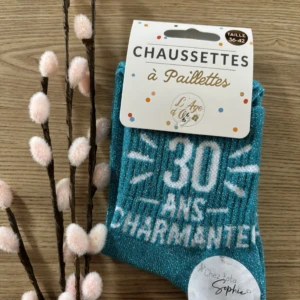 JOYEUX ANNIVERSAIRE 30 ANS - CHAUSSETTE A PAILLETTES