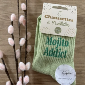 MOJITO ADDICT - CHAUSSETTE A PAILLETTES