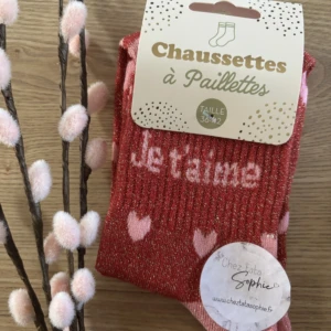 CHAUSSETTE PETITS COEURS - JE T'AIME