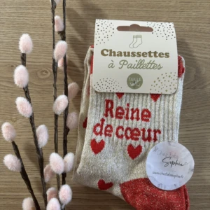 CHAUSSETTE PETITS COEURS - REINE DE COEUR