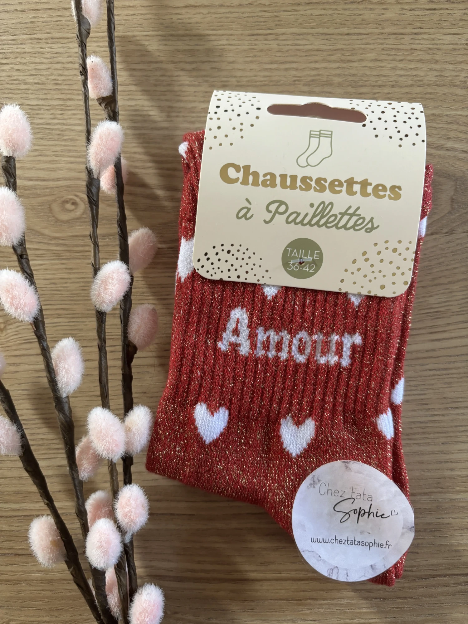 CHAUSSETTE PETITS COEURS – AMOUR