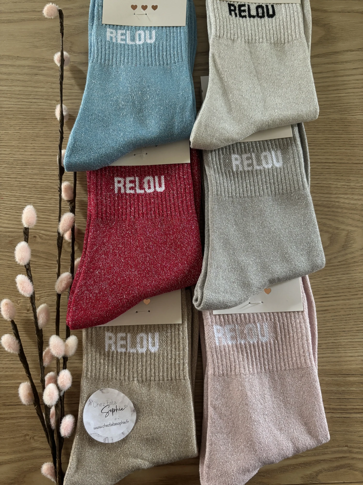 RELOU CHAUSSETTES A PAILLETTES [6 COULEURS ]