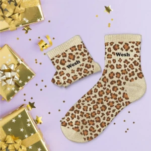 LEOPARD WESH - CHAUSSETTE A PAILLETTES