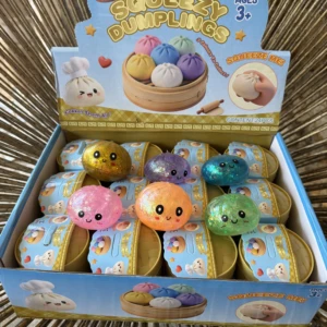 BOITE DE 24 SQUISHY BUN PAILLETTES PETIT MODELE