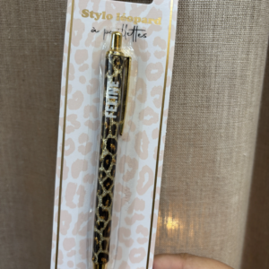 STYLO PAILLETTES LEOPARD - FELINE