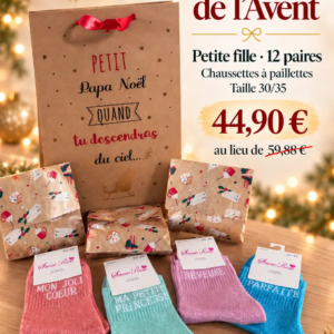 1 CALENDRIER DE L'AVENT - 12 PAIRES ENFANT 30/35