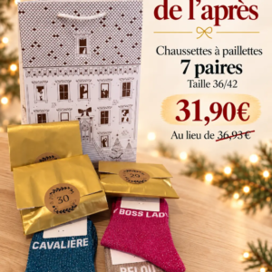 1 CALENDRIER DE L'APRES - 7 PAIRES FEMME 36/42 (SNOW)