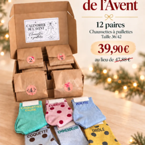 1 CALENDRIER DE L'AVENT - 12 PAIRES FEMME 36/42 (ATIWELL)
