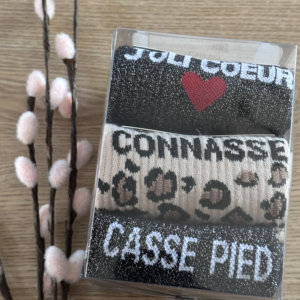 COFFRET JOLI COEUR CHAUSSETTE A PAILLETTES