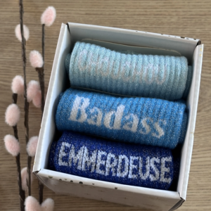 COFFRET CHOUCHOU CHAUSSETTE A PAILLETTES