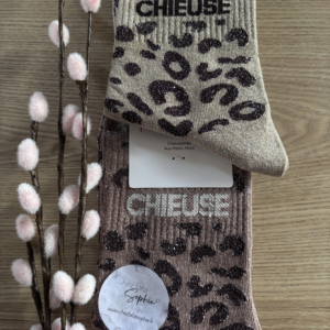 LEOPARD CHIEUSE CHAUSSETTES A PAILLETTES